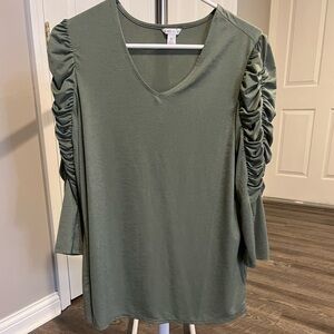 Cato Olive Green Textured Top